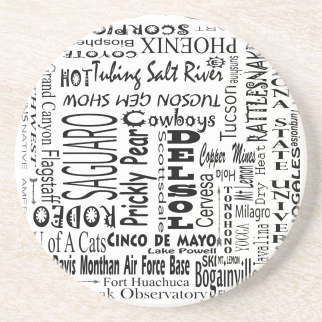 Arizona Buzz Words Coaster (Front)