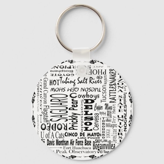 Arizona Buzz Words Key Ring (Front)
