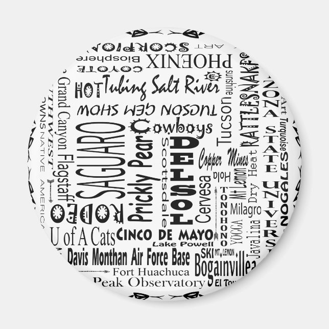Arizona Buzz Words Magnet (Front)