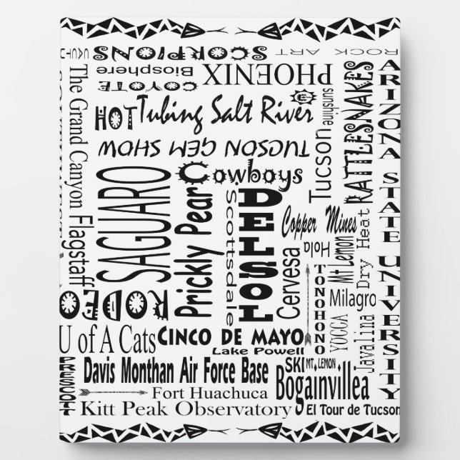Arizona Buzz Words Plaque (Front)