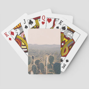 Arizona Cacti    Desert Boho Landscape Photo Playing Cards