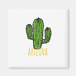 Arizona Cactus - AZ Souvenir Magnet