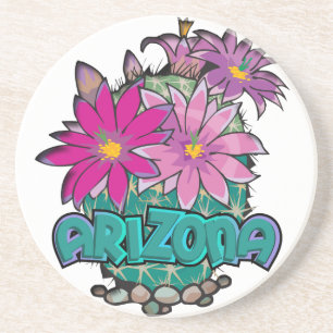 Arizona Cactus Blooms Coaster