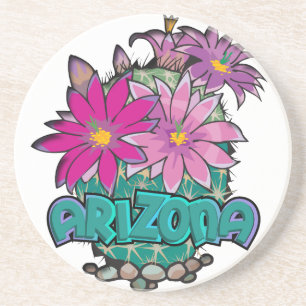 Arizona Cactus Blooms Coaster