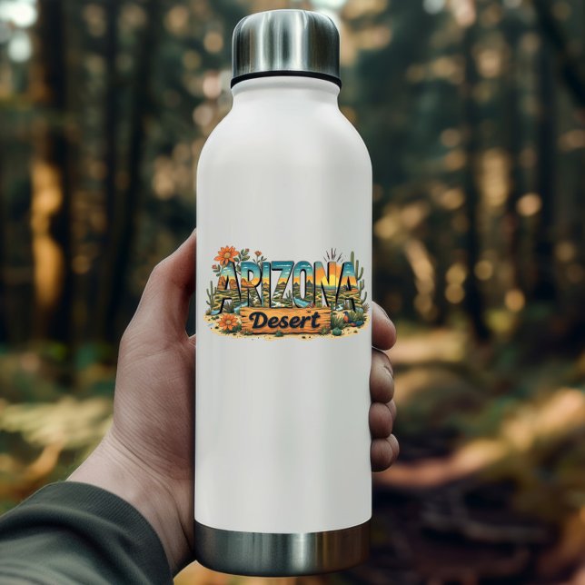 Arizona Cactus Desert Sticker | Southwest Decal (Arizona Cactus Desert Sticker | Scenic Southwest Decal by PiggyPrint Stickers.)