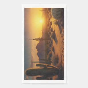 Arizona Cactus Sunset Desert Napkin