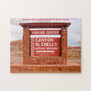 Arizona Canyon De Chelly.Christmas Greetings Jigsaw Puzzle