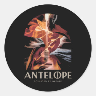 Arizona Canyon Hiking Antelope Canyon Classic Round Sticker