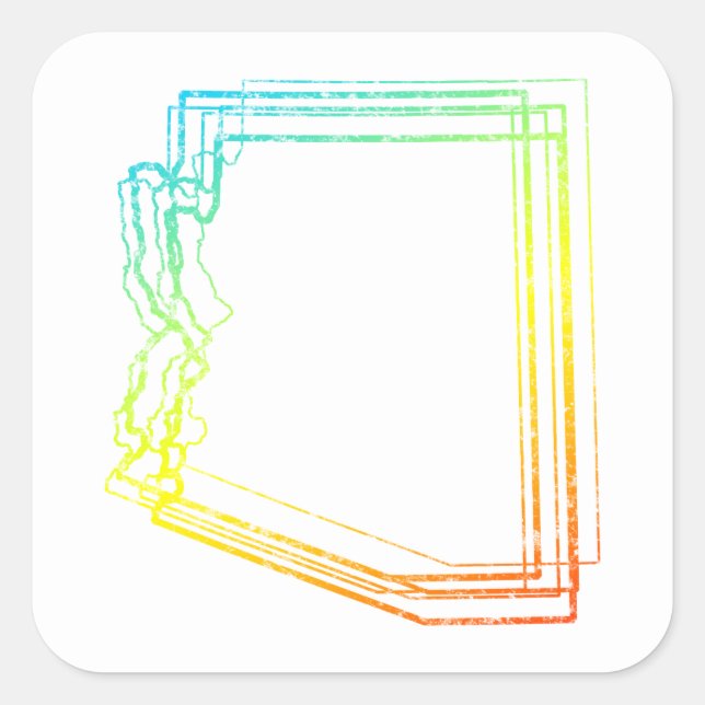 arizona chill blur square sticker (Front)