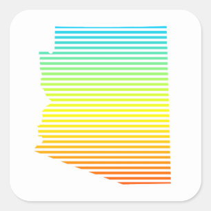 arizona chill fade square sticker