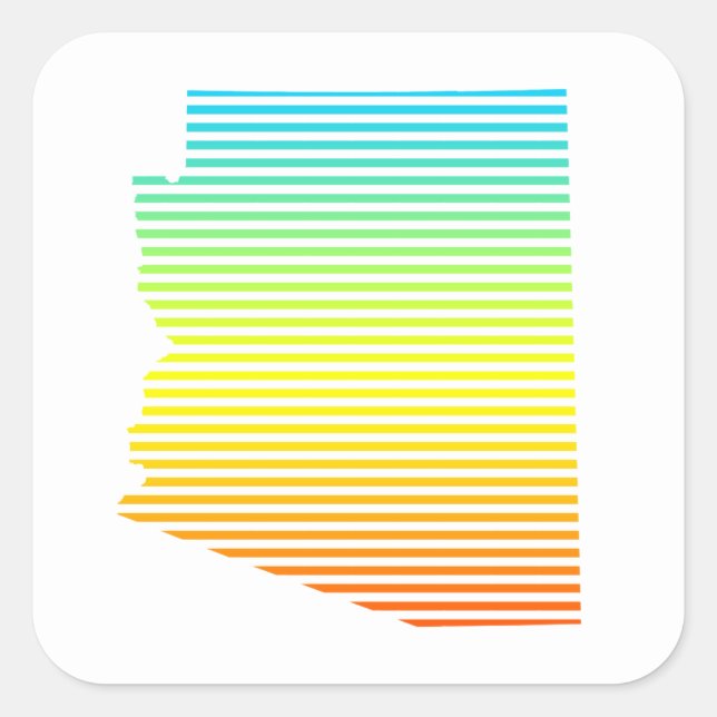 arizona chill fade square sticker (Front)