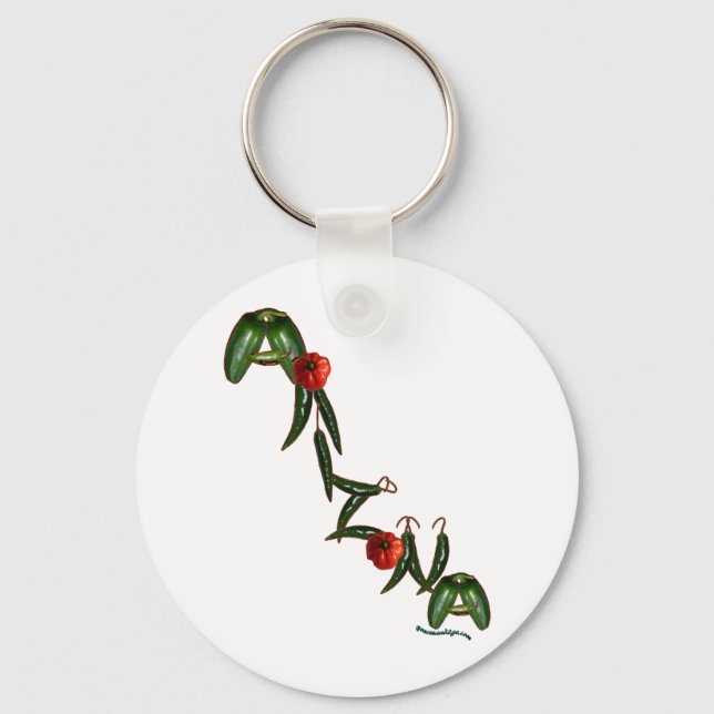 Arizona Chilli Peppers Key Ring (Front)