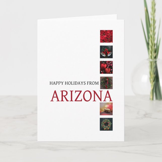 Arizona Christmas Card with ornaments (Front)