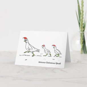 Arizona Christmas Quail Card