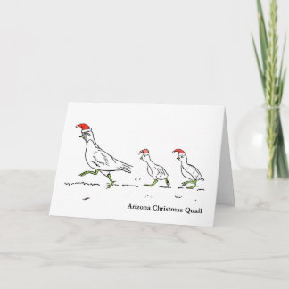 Arizona Christmas Quail Card