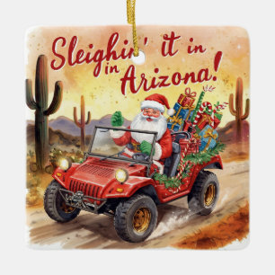 Arizona Christmas themed  Ceramic Ornament