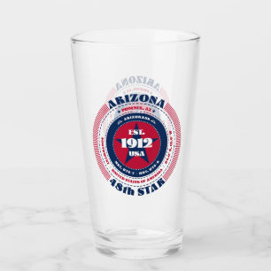 Arizona Circular Typography Design Glass