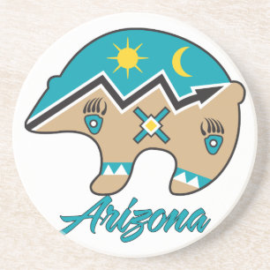 Arizona Clan Native American Bear Coaster