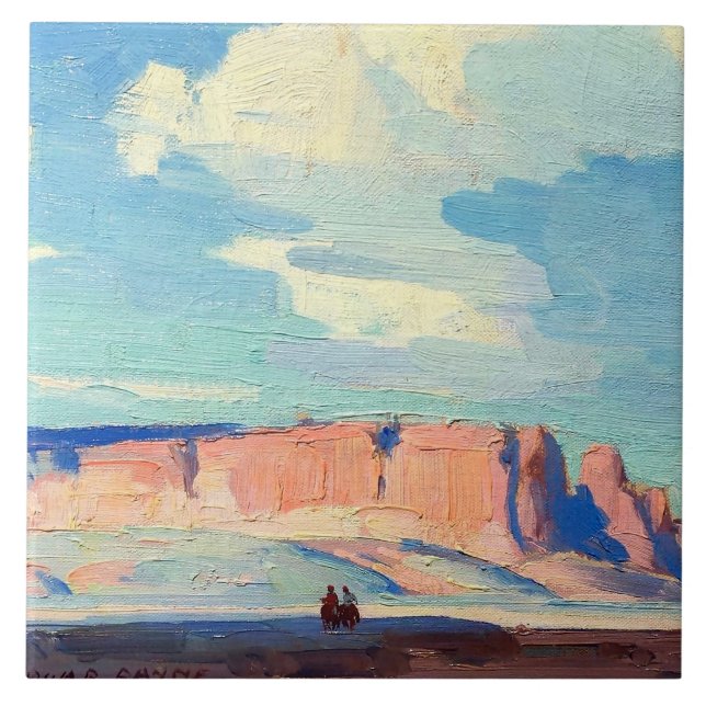 Arizona Clouds by Edgar Payne Ceramic Tile (Front)