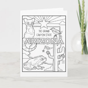 arizona colour me collage holiday card
