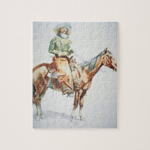 Arizona Cowboy, 1901 (crayon on paper) Jigsaw Puzzle
