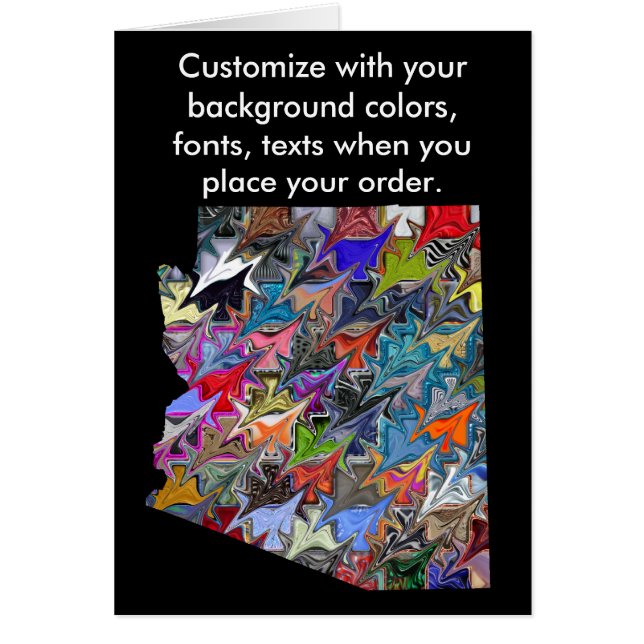 Arizona Customise colourful card how you like (Front)