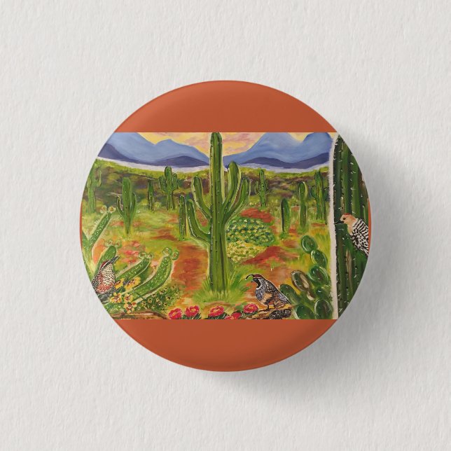 Arizona Desert Art 3 Cm Round Badge (Front)