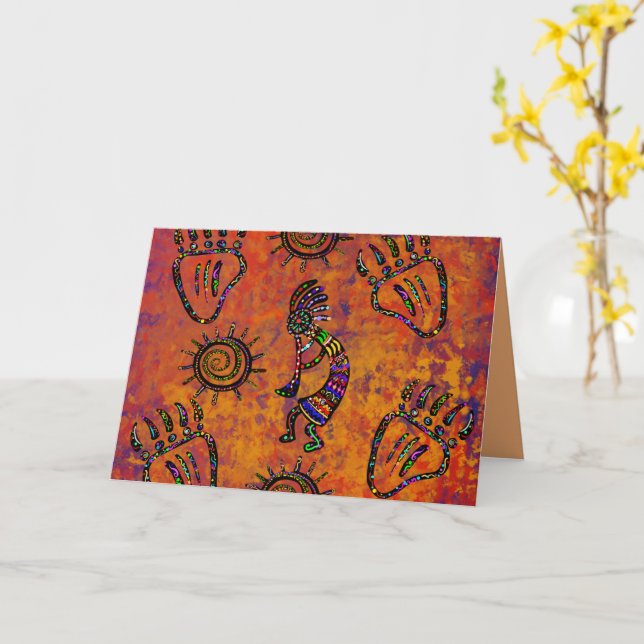 Arizona Desert Art Card (Yellow Flower)
