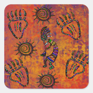 Arizona Desert Art Square Sticker
