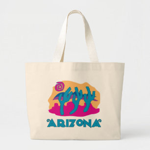Arizona Desert Blue Large Tote Bag