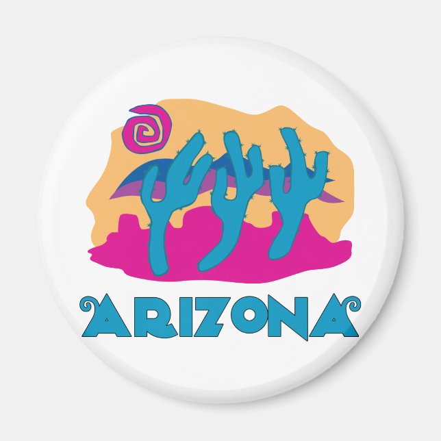 Arizona Desert Blue Magnet (Front)