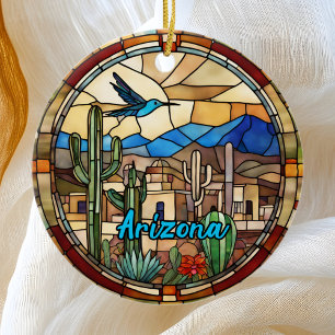 Arizona Desert Cactus  Ceramic Ornament