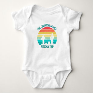 Arizona Desert Cactus Sunset Custom Trip Baby Bodysuit