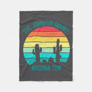 Arizona Desert Cactus Sunset Trip Kids Fleece Blanket