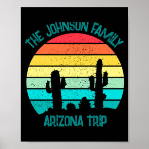 Arizona Desert Cactus Sunset Trip Kids  Poster
