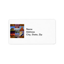 Arizona Desert Collage Label