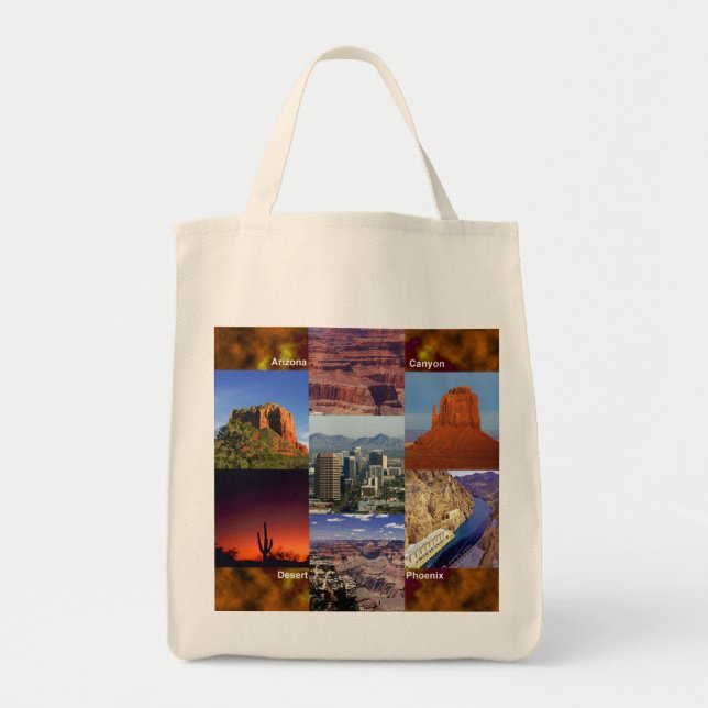 Arizona Desert Collage Tote Bag (Front)