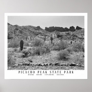 Arizona Desert Picacho Peak State Park Adventure Poster