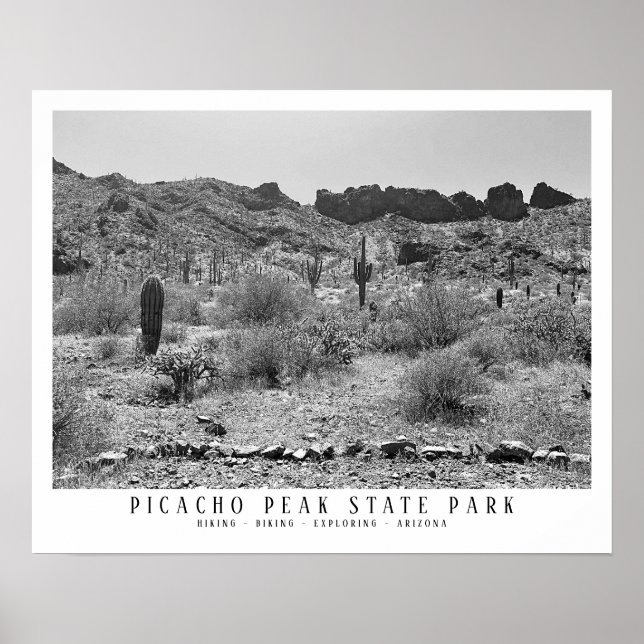 Arizona Desert Picacho Peak State Park Adventure Poster (Front)
