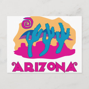 Arizona Desert Pink Postcard