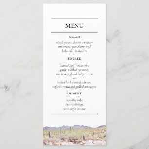 Arizona Desert Reception Menu