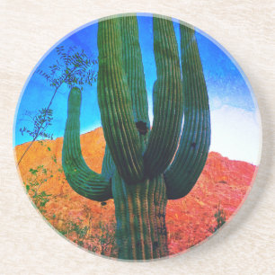 Arizona Desert Saguaro Cactus Coaster