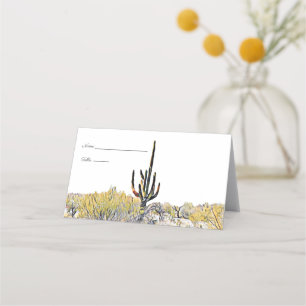 Arizona Desert Saguaro Cactus Place Cards