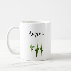 Arizona Desert Saguaro Cactus Typography  Coffee Mug