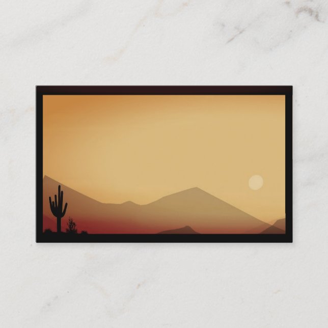 Arizona Desert Scene on a Business Card (Front)