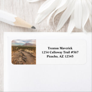 Arizona Desert View Hiking Trail Digital Art Return Address Label