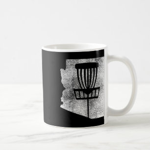 Arizona Disc Golf State With Sket Distressed Graph Coffee Mug