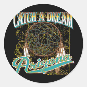 Arizona Dream Catcher Classic Round Sticker