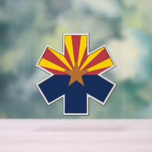 Arizona EMS Star of Life Acrylic Sign