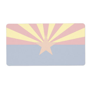 Arizona Faint Flag Shipping Label